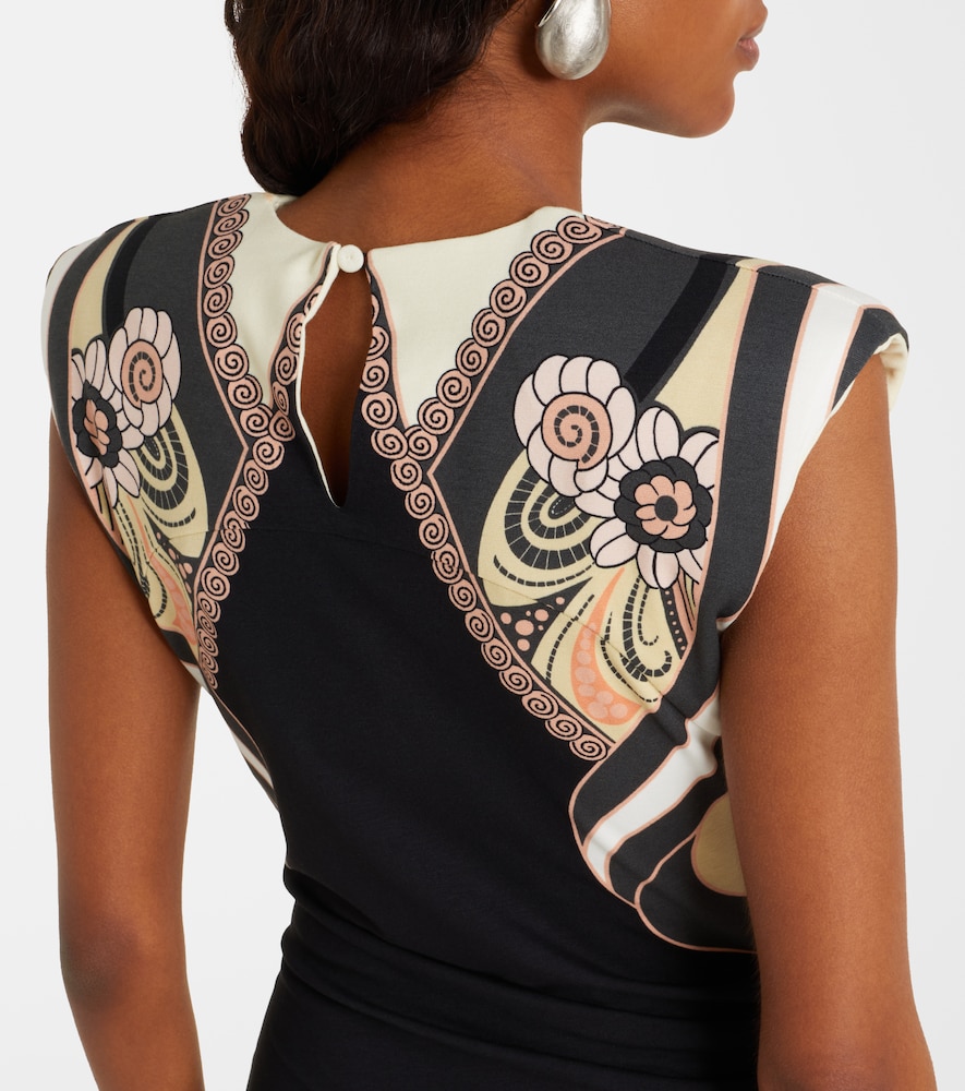 Lela printed jersey minidress