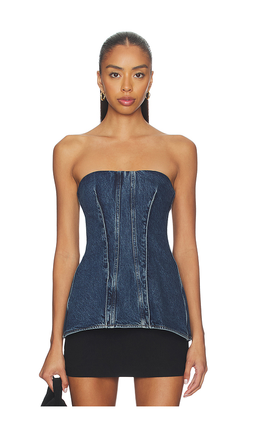 Agolde lara corset top en color azul M también en L, S