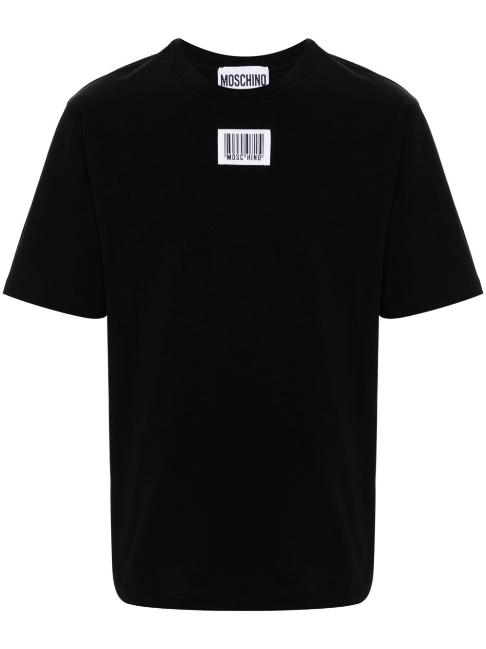 모스키노 남성 로고 패치 티셔츠 - 블랙 242ZZA07045244
