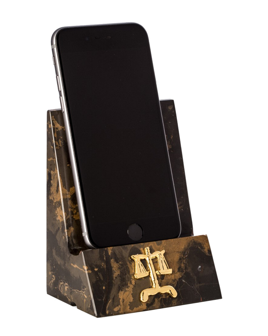 Legal, Tiger Eye Marble Desktop Phone / Tablet Cradle