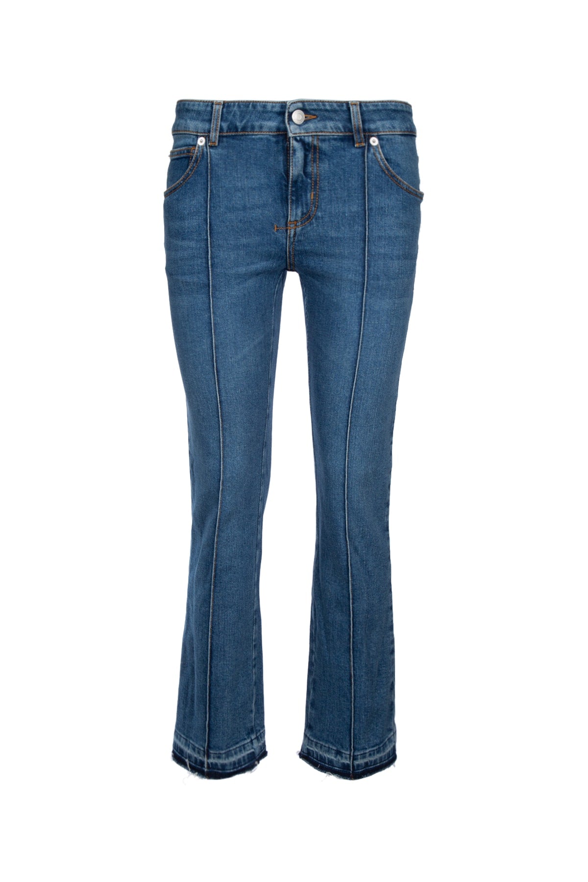 Cotton Flared Jeans — Blue