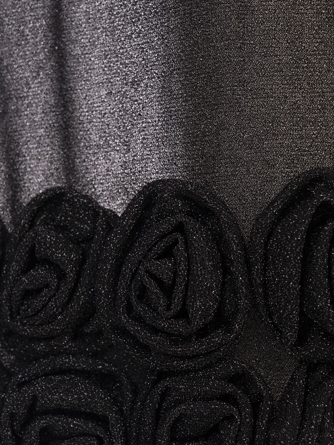 Floral-appliqué trousers - Black