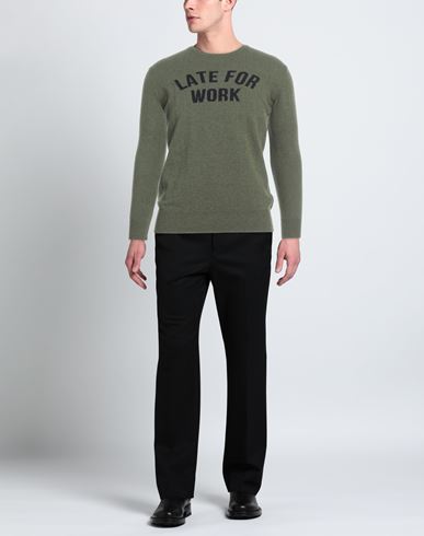 Man Sweater Military green Size XL Wool, Polyamide