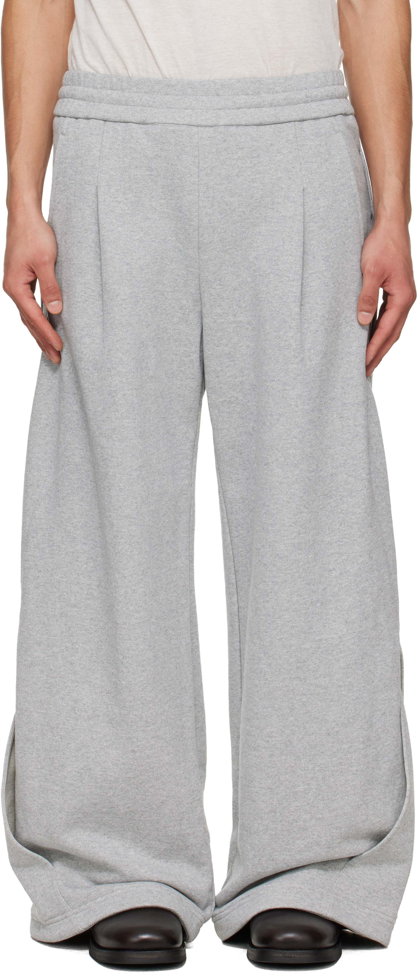 Gray Interweaved Sweatpants