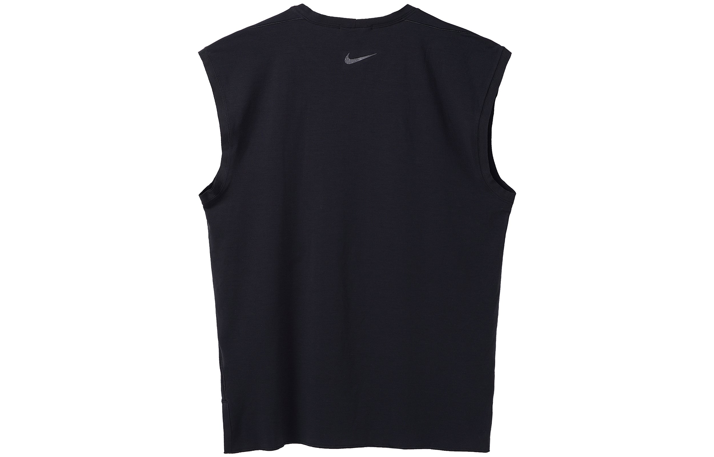 Men's Solid Color Round Neck Pullover Sleeveless Vest Black