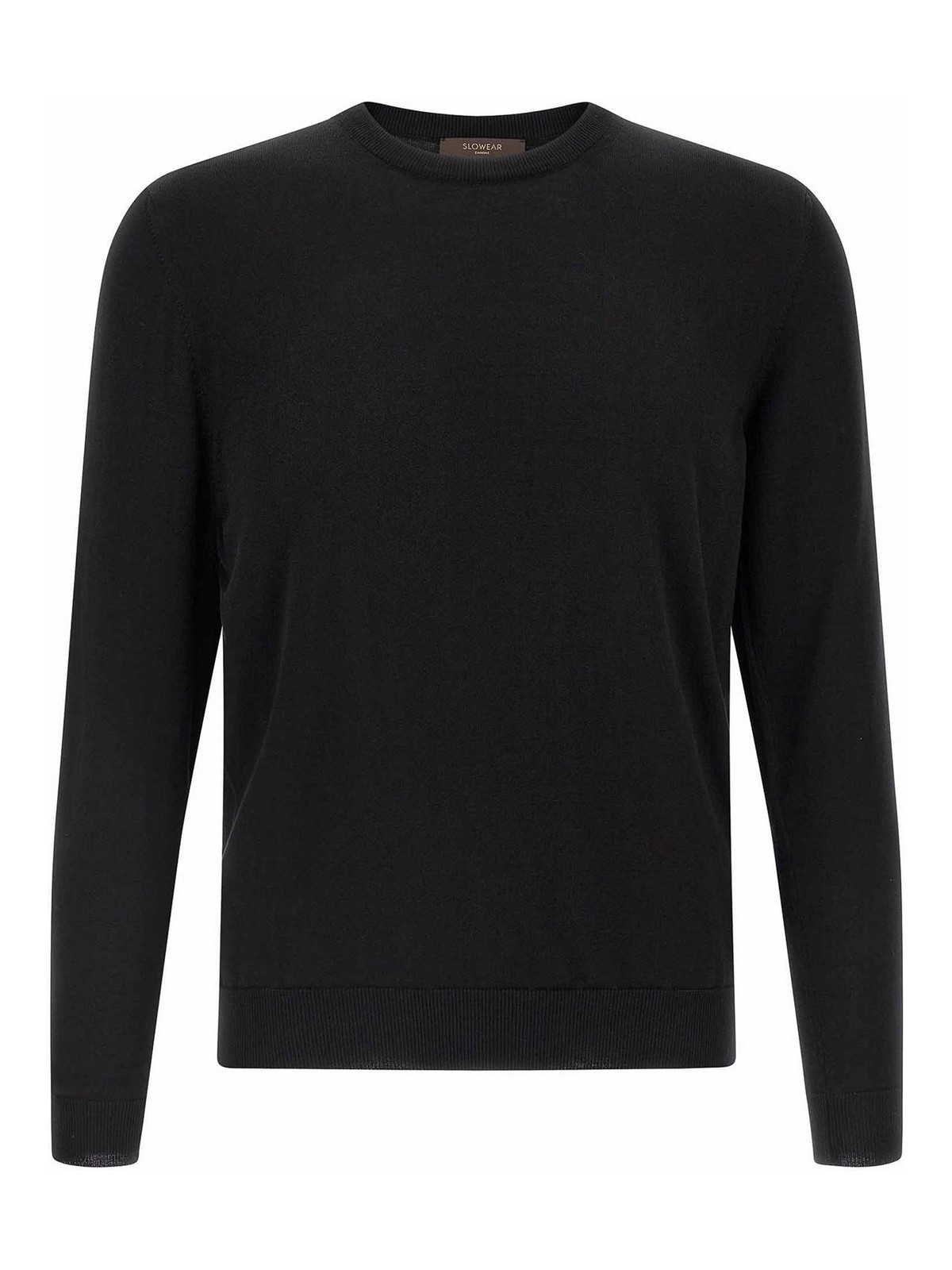 Zanone - cotton knit sweater long sleeves ribbed finishe