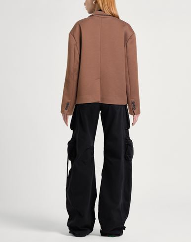Woman Blazer Brown Size M Viscose, Polyamide, Polyester, Elastic fibres