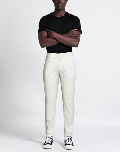Man Pants Ivory Size 38 Cotton, Modal, Elastane