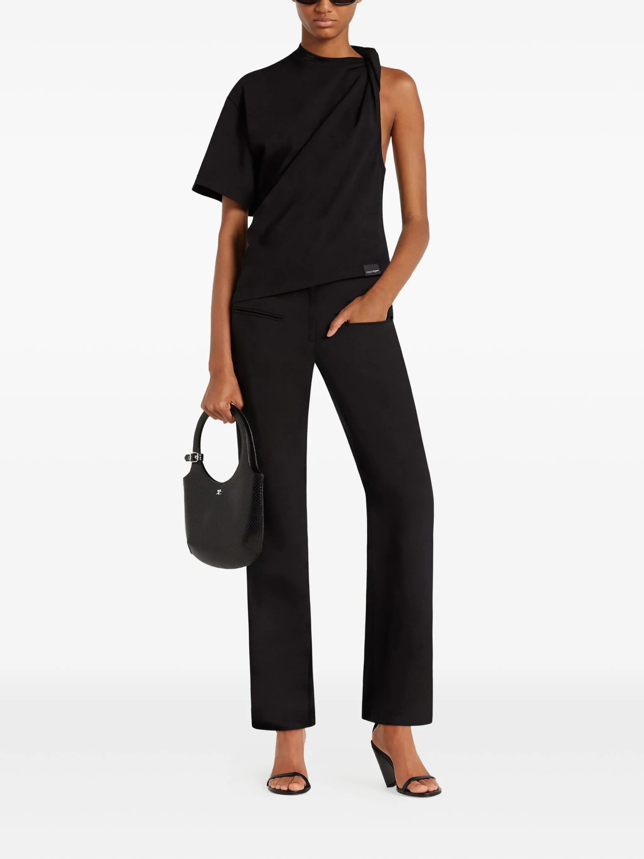 Courrèges Twist Asymmetrical T Shirt