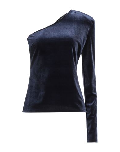 Woman Top Navy Size 2 Polyester, Elastane