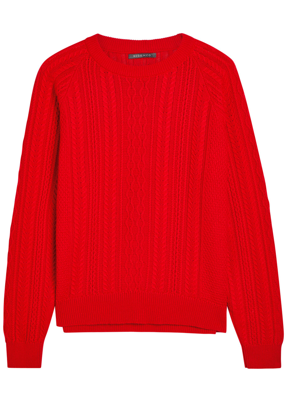 Maytime Cable-knit Cashmere and Cotton-blend Jumper