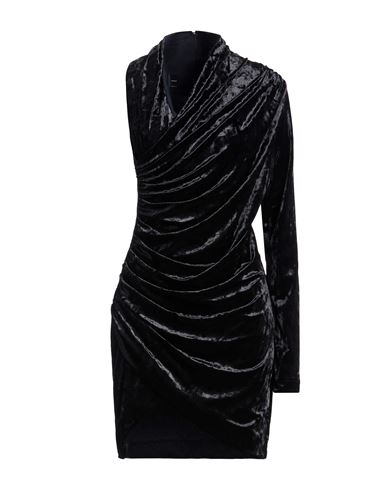 Woman Midi dress Black Size L Polyester, Elastane