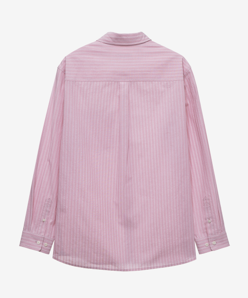 100% Cotton 30s Sercarike Stripe Oversized Shirt