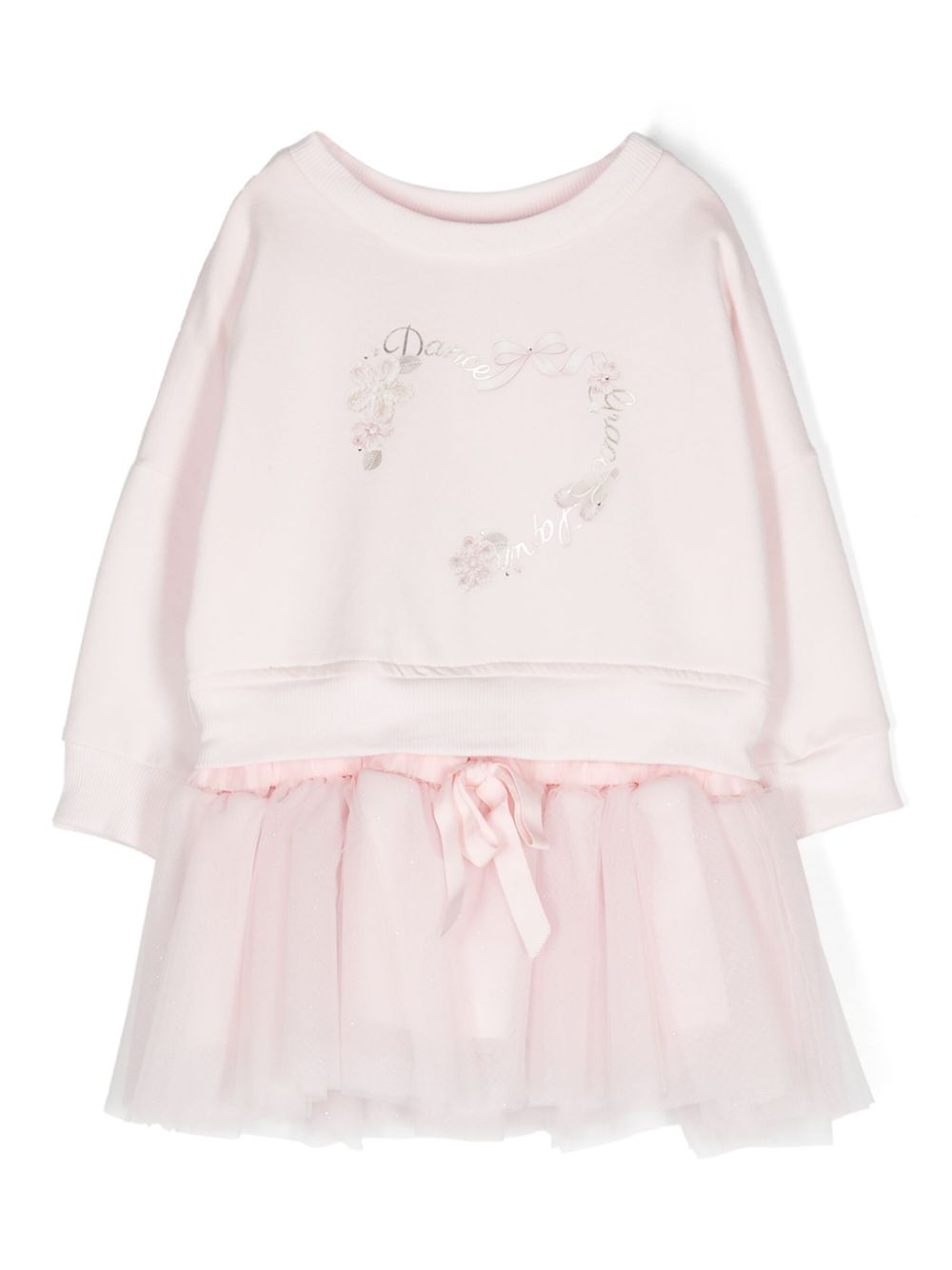 Graphic-print sweatshirt dress - Pink