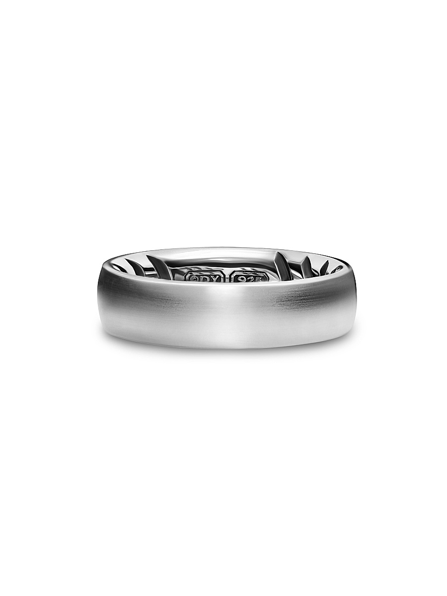 Men's Streamline Band Ring in Sterling Silver, 6.2MM - Silver