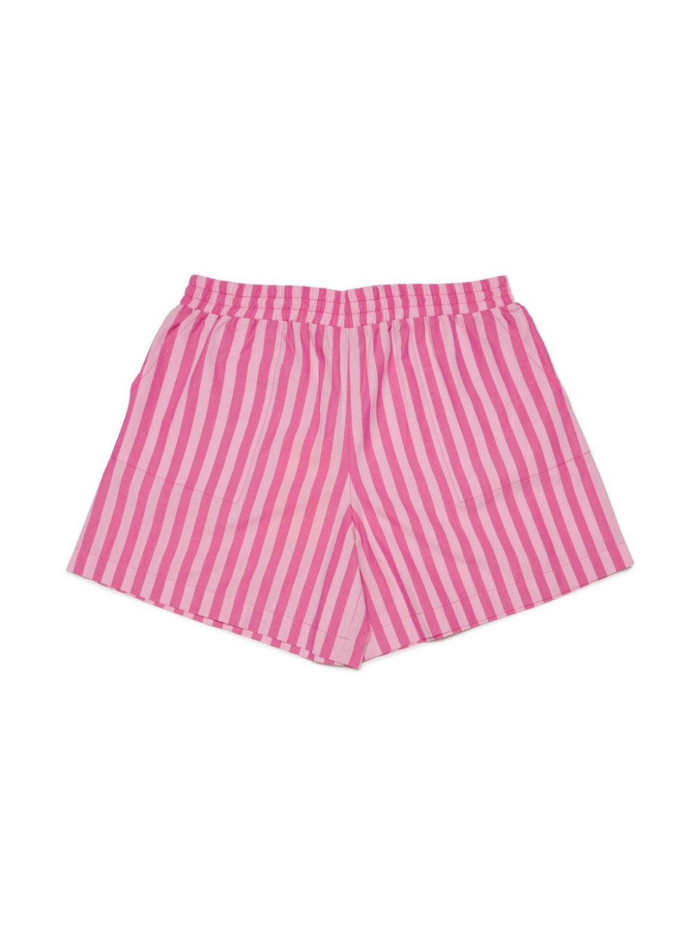 Logo-embroidered striped shorts - Pink