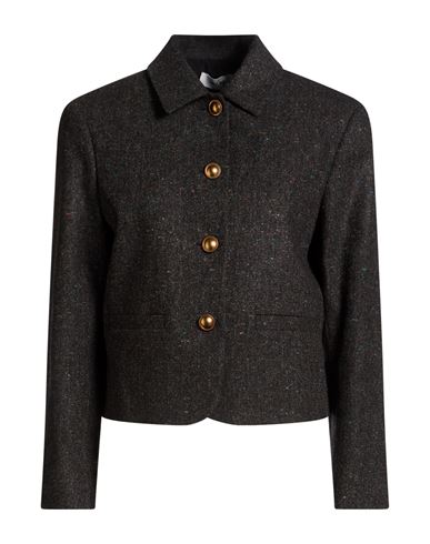 Woman Jacket Charcoal Size 10 Wool, Cashmere