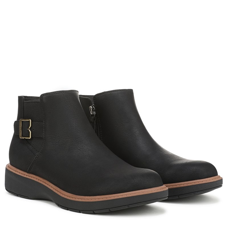 Women's Calm One Ankle Boots (Black Faux Leather)