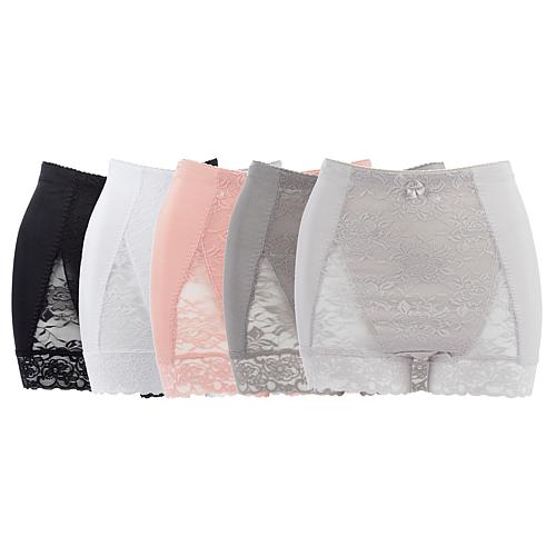 5-pack Classic Pin-Up Panty with Lace Detail - Grays