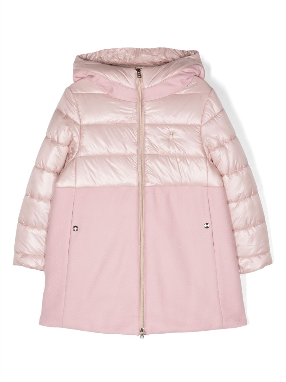Panelled padded coat - Pink