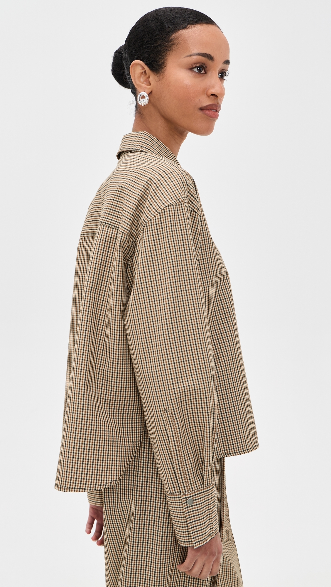 Cropped Button Down Shirt Lt Wheatstone Check