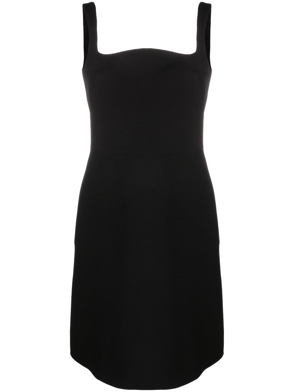 Curved sleeveless dress - Black