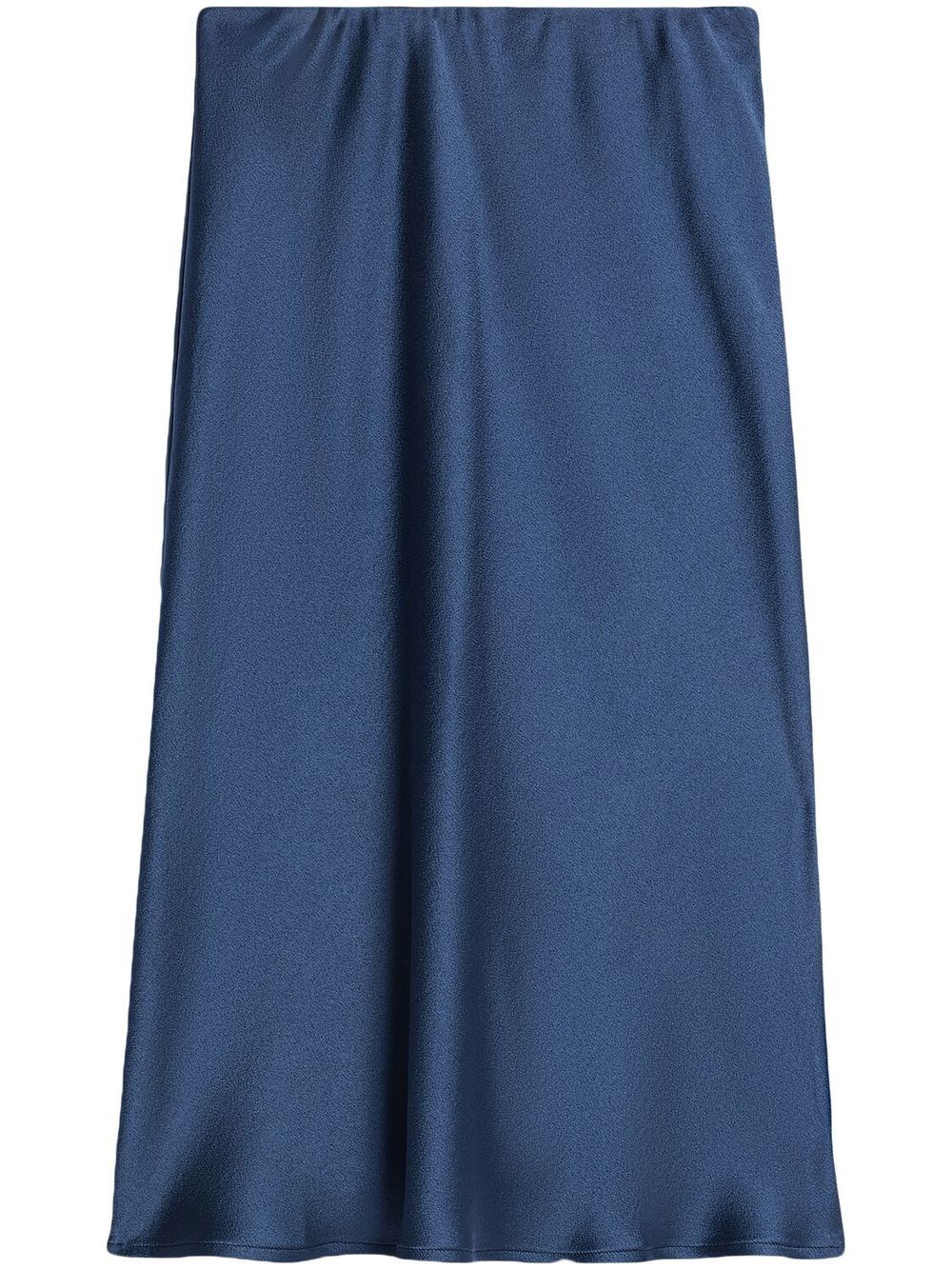High-waisted satin skirt - Neutrals