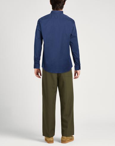 Man Shirt Navy Size XXL Cotton, Elastane