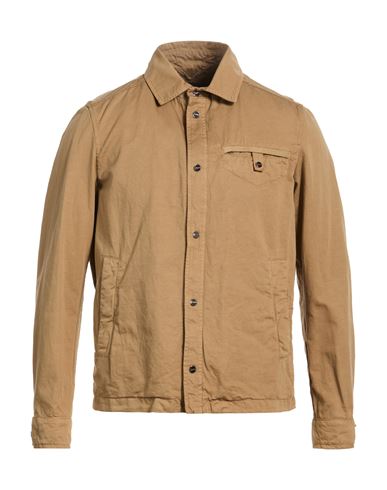 Man Jacket Sand Size 36 Cotton, Linen