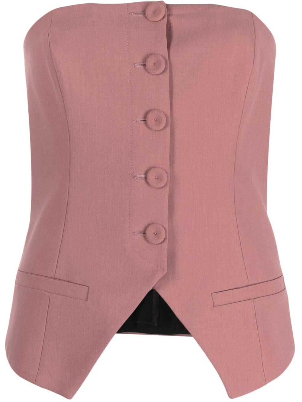 Slim-cut bandeau-style waistcoat - Pink