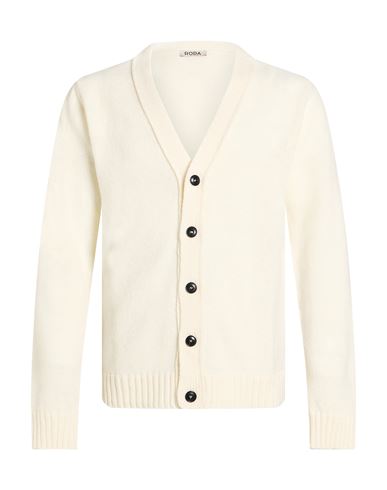 Man Cardigan Ivory Size XL Wool
