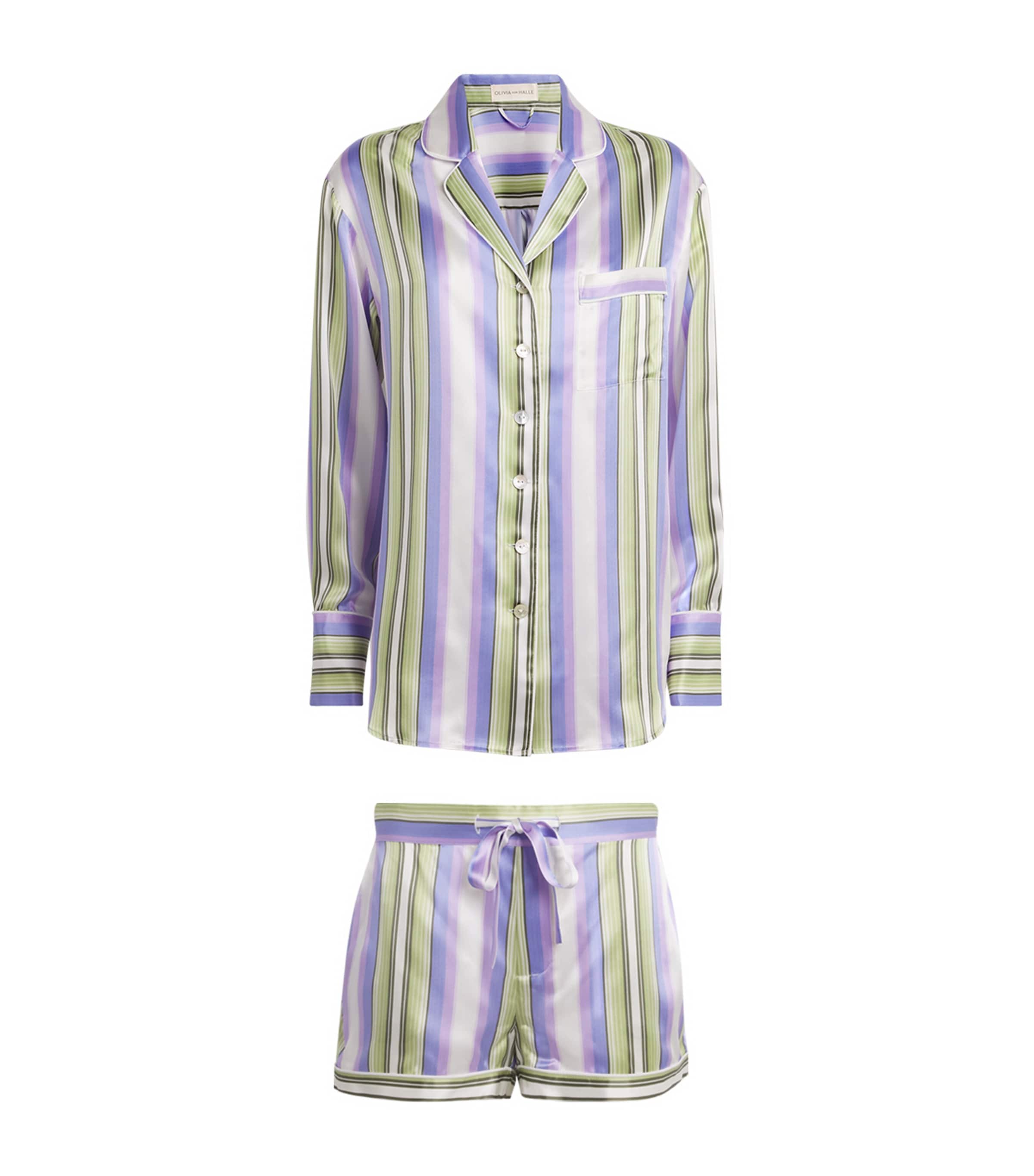 Silk Satin Stripe Alba Pyjama Set