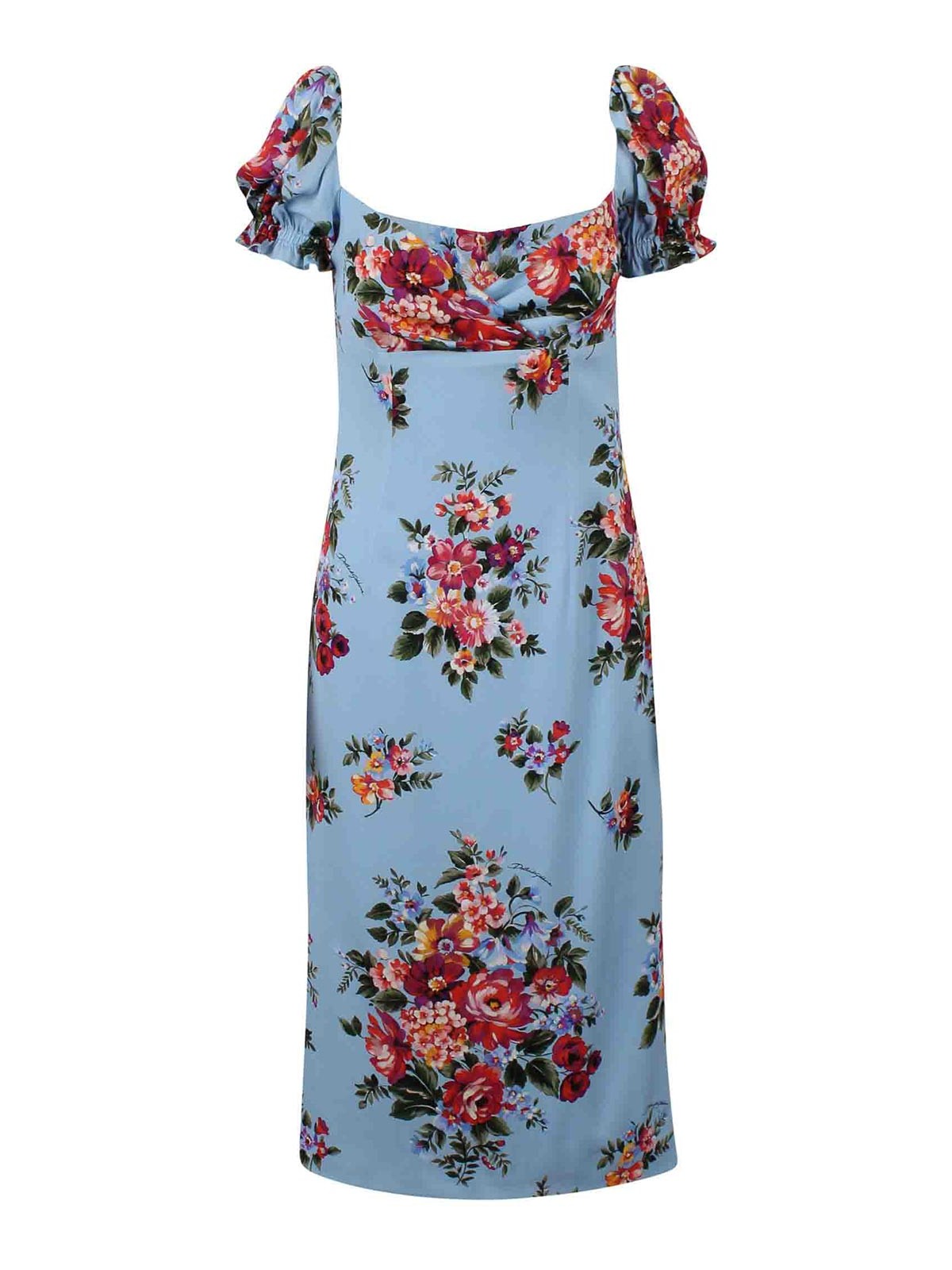 Dolce&Gabbana - flower bouquet print midi dre