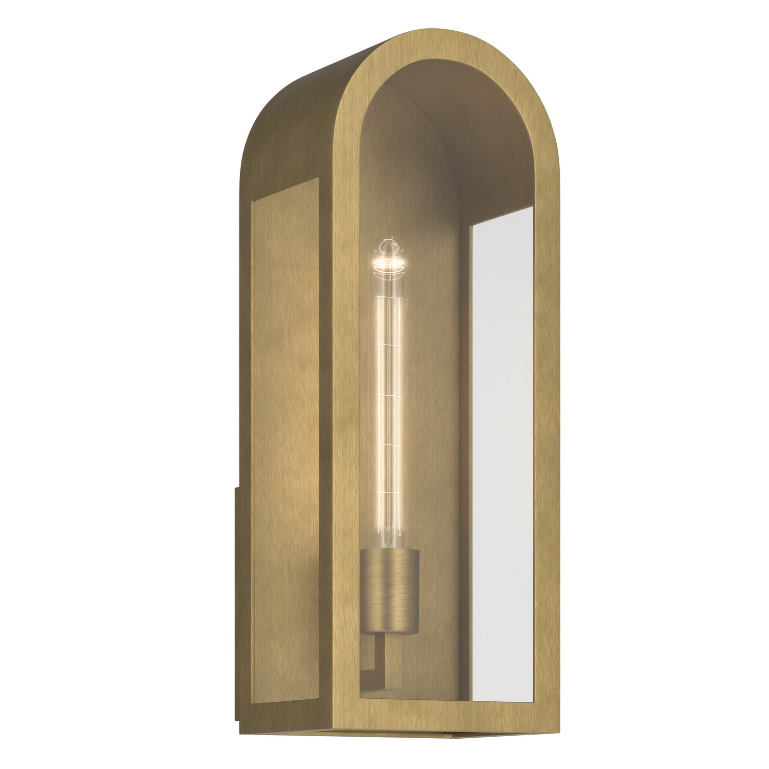 Natural Brass Outdoor Wall Mount from the Marea Collection