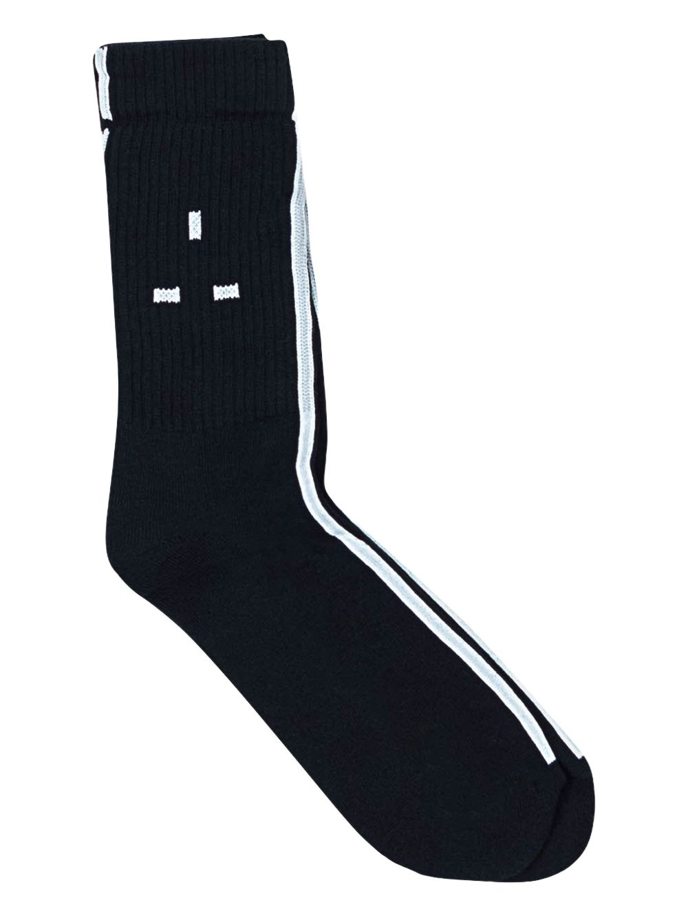 Logo-intarsia socks - Black