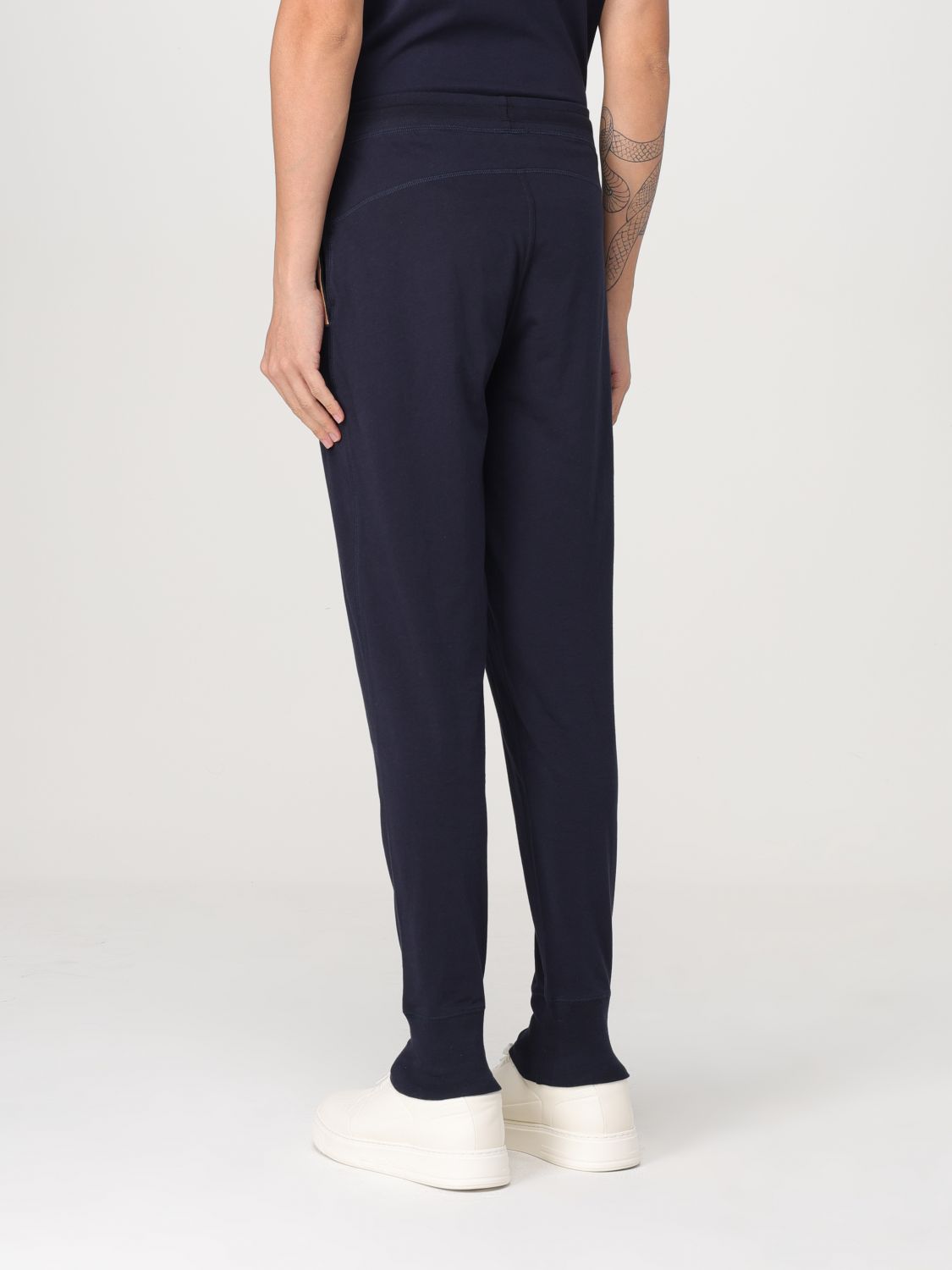 Signature stripe-trim cotton track pants - Black