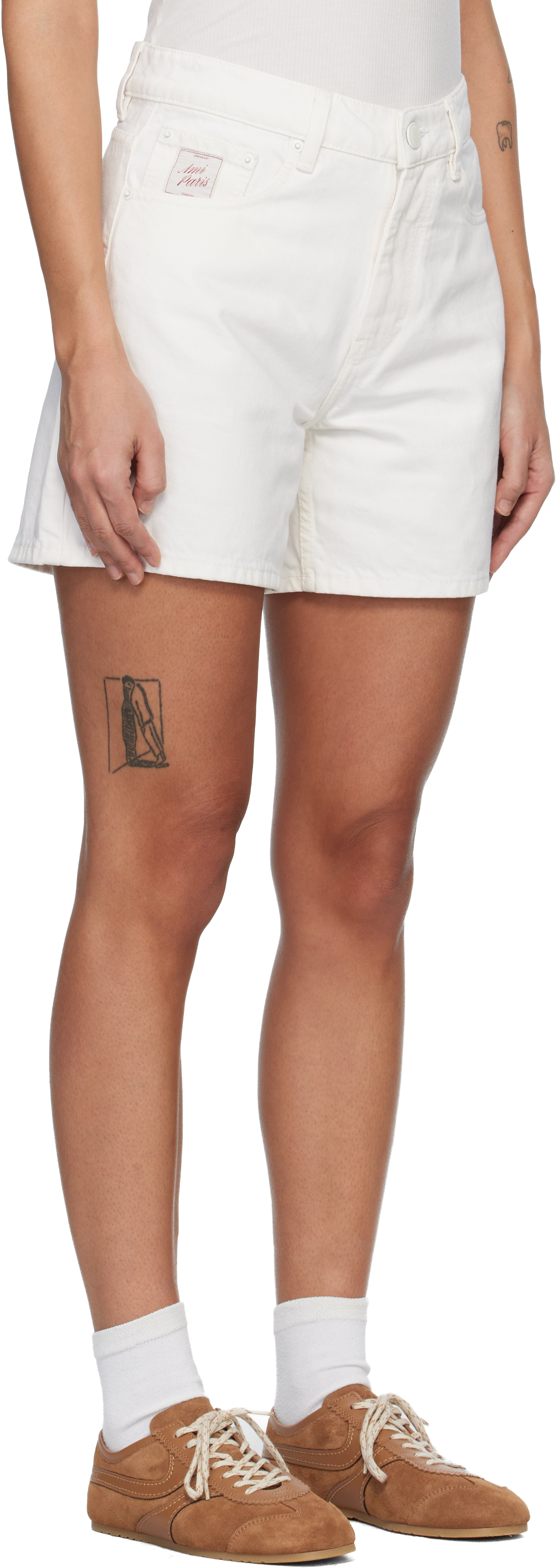 White 'Heritage' Denim Shorts