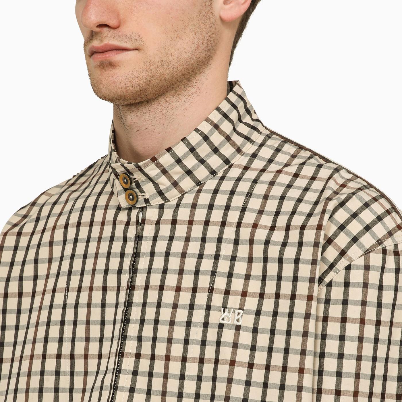 Path Harrington checked shirt jacket - Neutrals