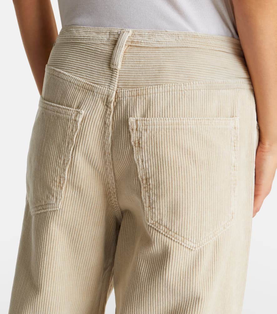 Keira high-rise cotton corduroy wide-leg pants
