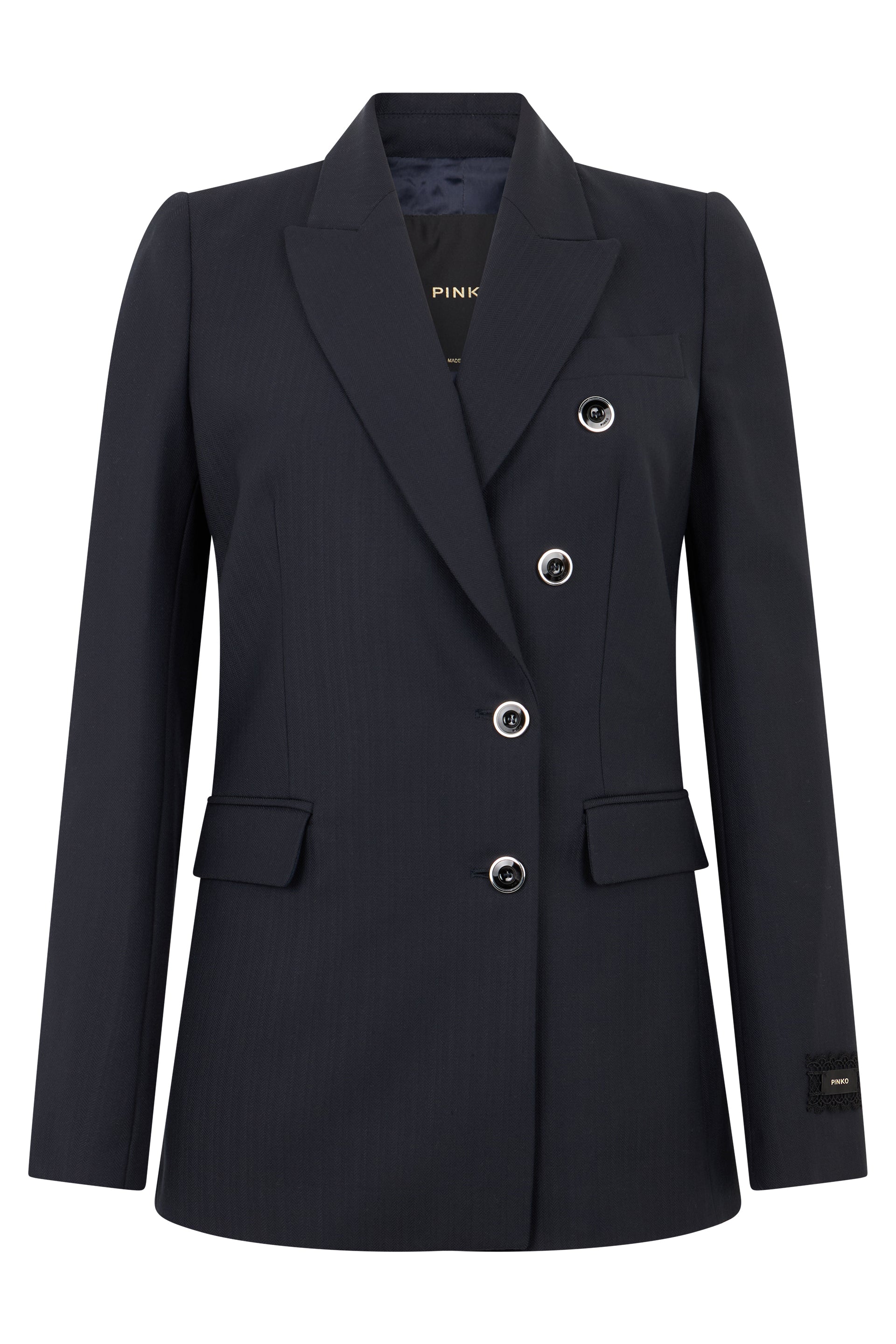 Striped Jacket with Decorative Buttons