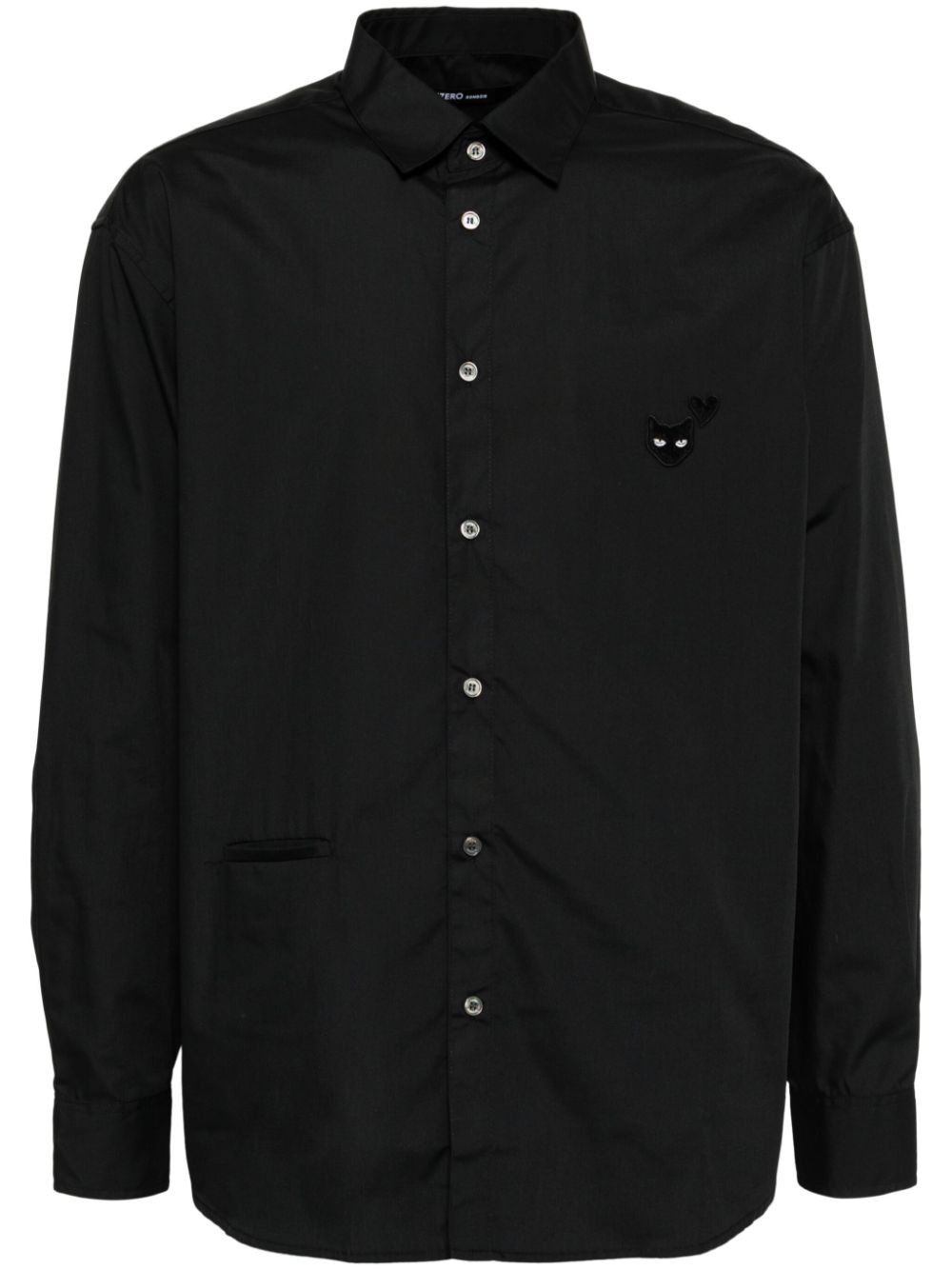 Love panther semi-over shirt - Black