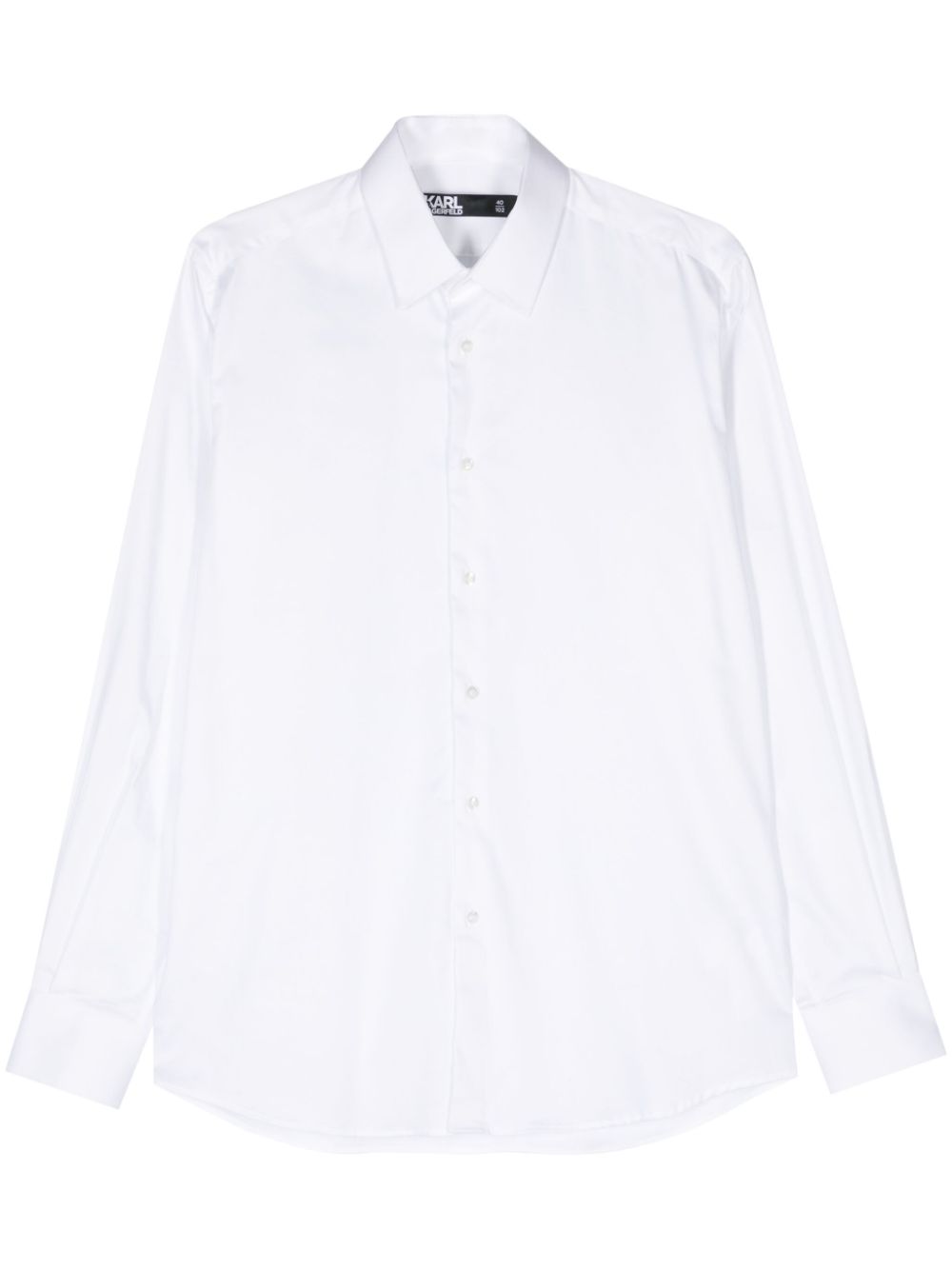 Classic-collar poplin shirt - White