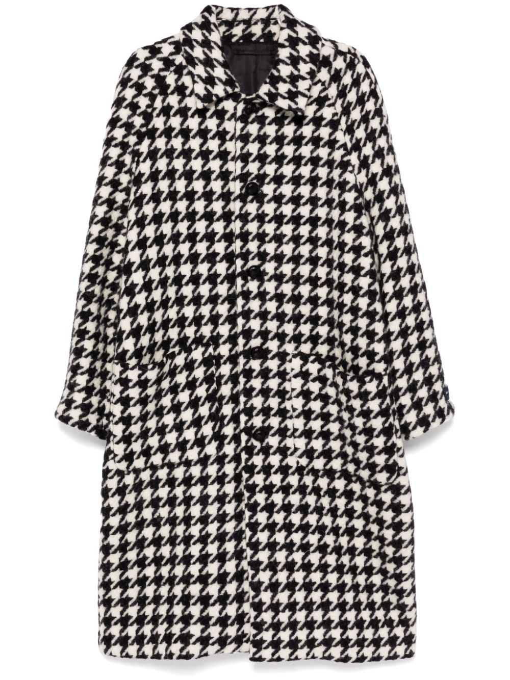 Houndstooth oversized coat - Blue