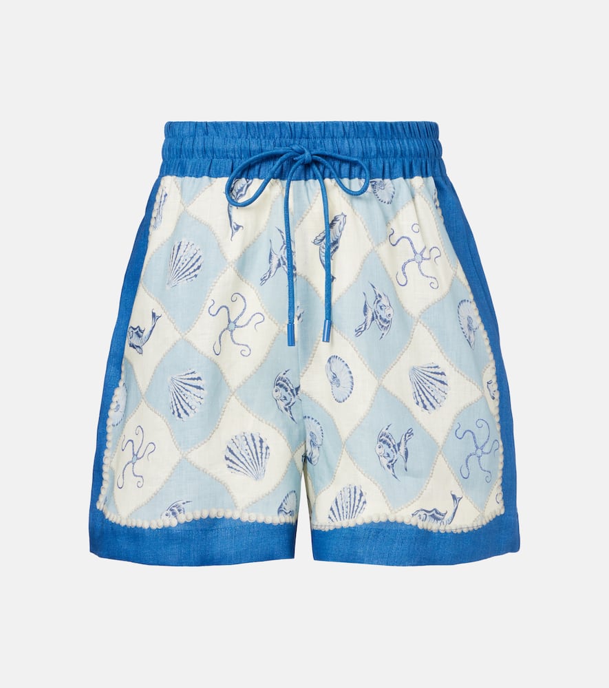 Alémais Pia printed high-rise shorts