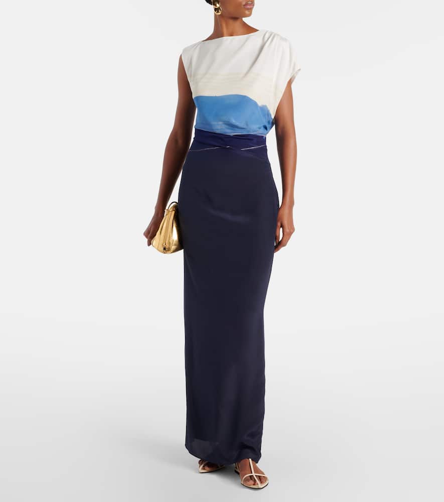 Mariner printed maxi dress