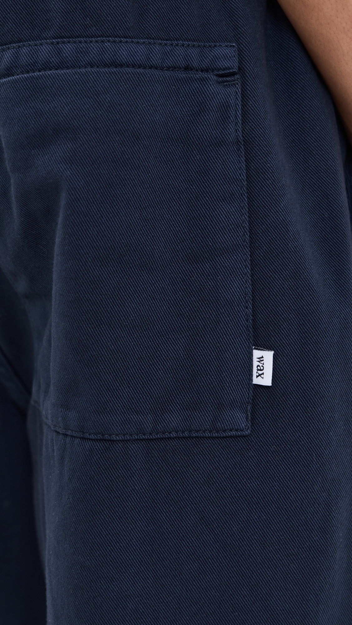 Wax London Cotton Kurt Trousers Navy