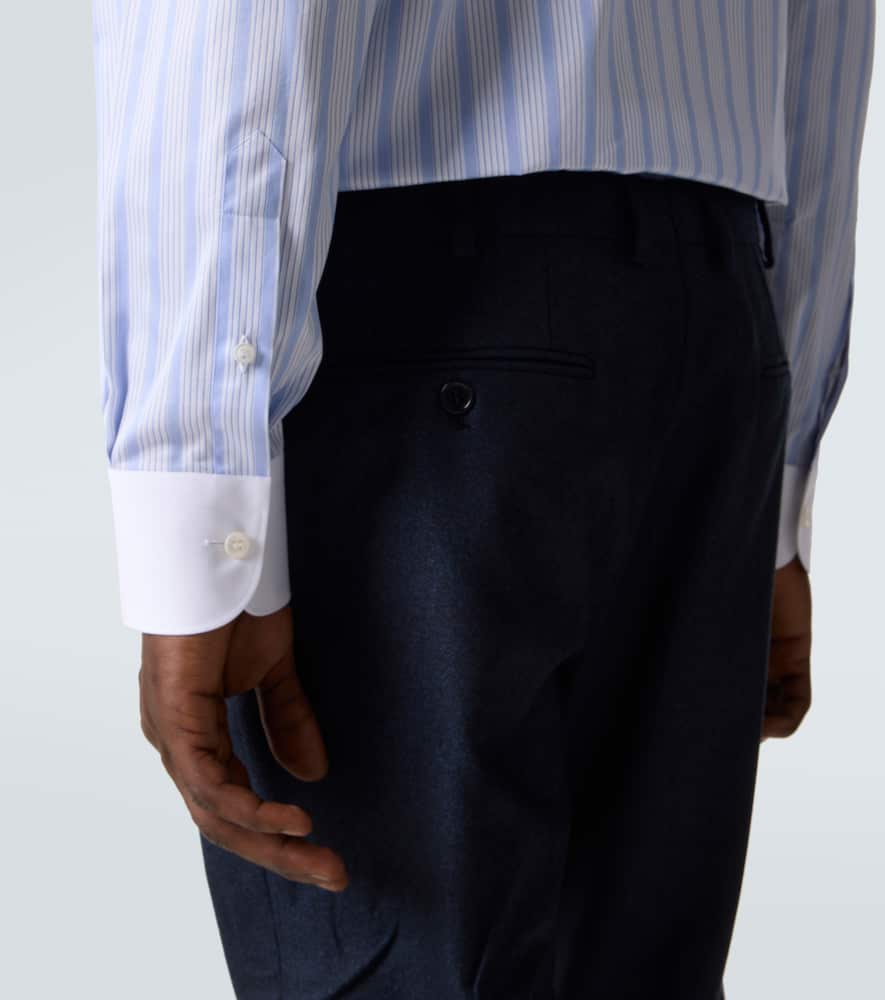 Striped cotton poplin shirt