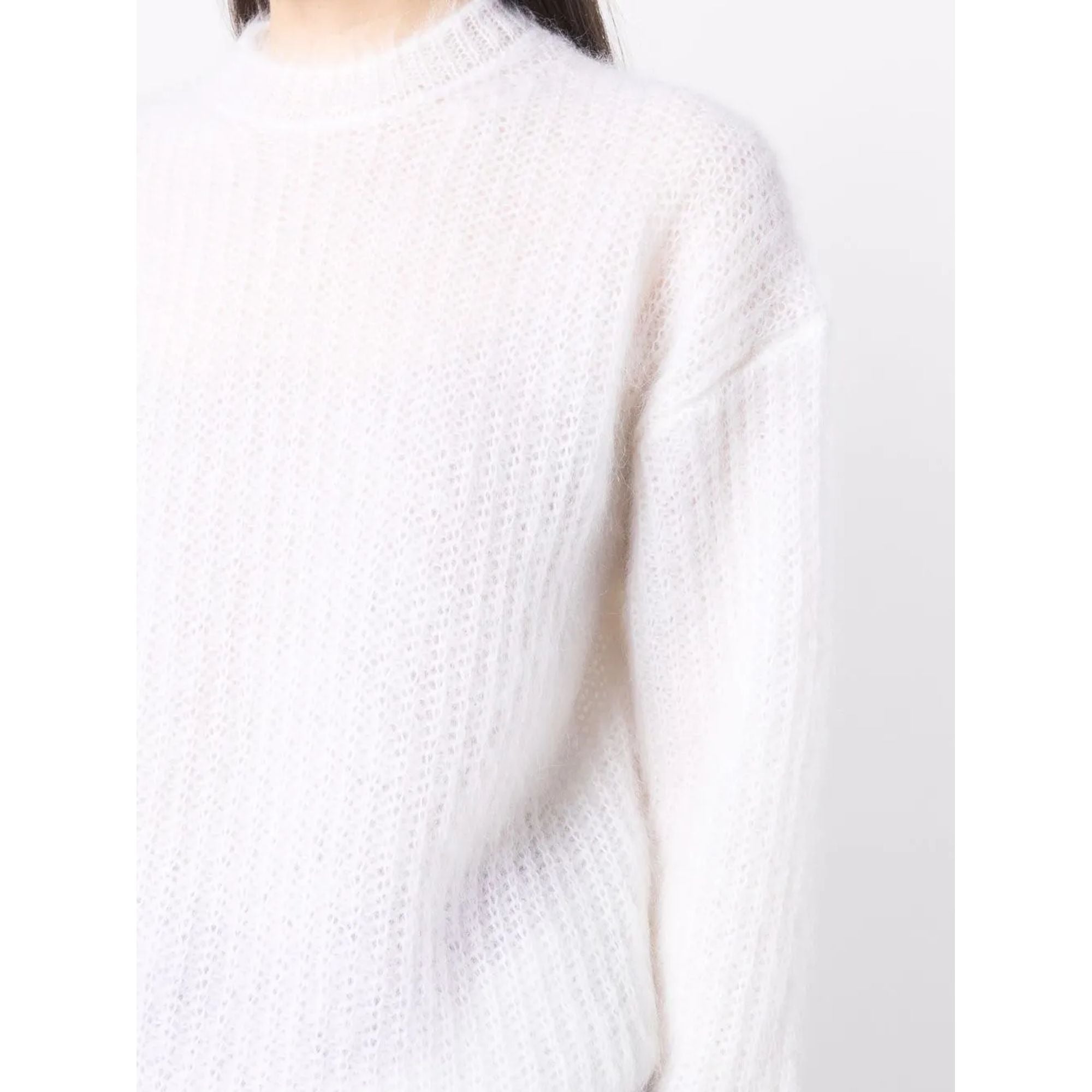 Textured Knit Sweater — White