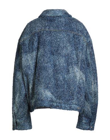 Woman Coat Blue Size 4 Viscose, Polyester, Cotton