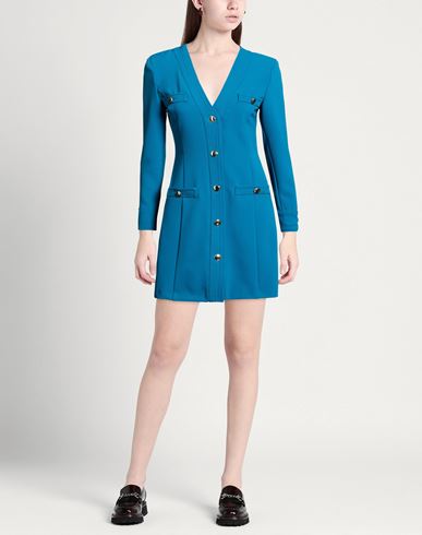 Woman Mini dress Azure Size 4 Polyester, Elastane